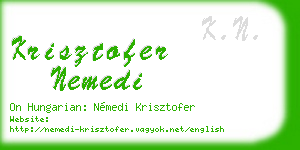krisztofer nemedi business card